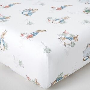 Pottery barn Peter Rabbit fitted crib sheet